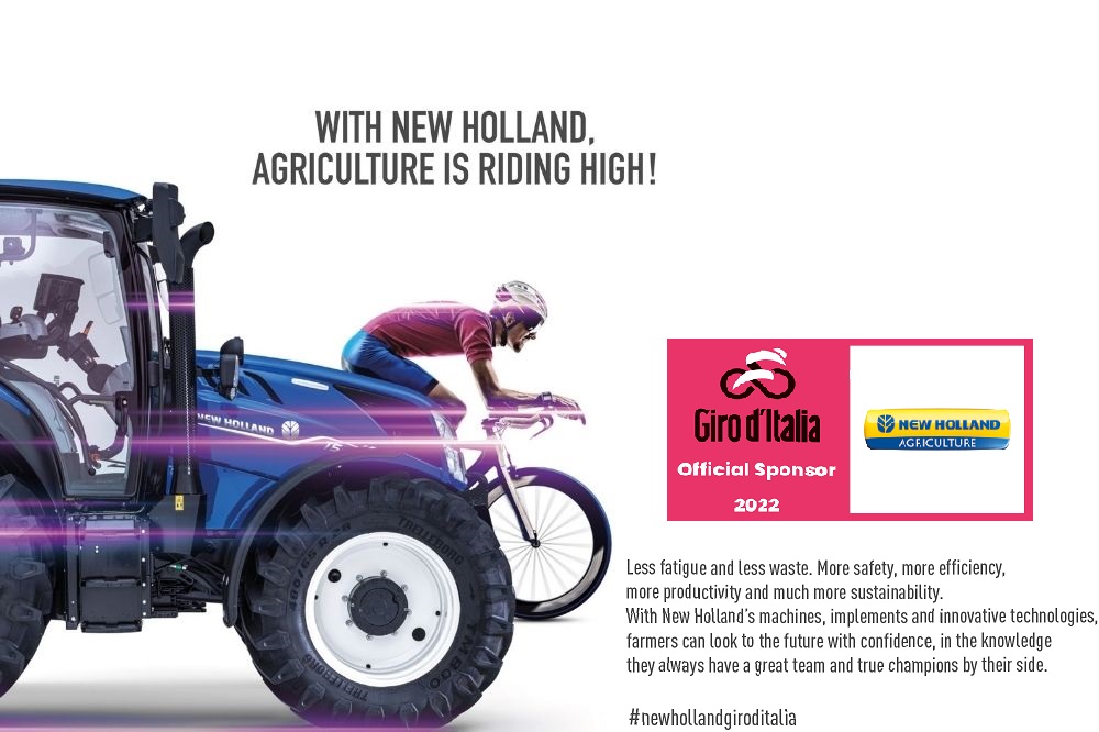 New Holland kondigt aan officiële sponsor te worden van Giro d’Italia 2022